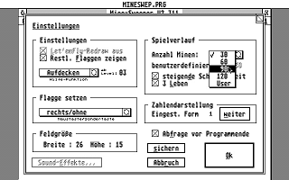 Mine-Sweeper atari screenshot